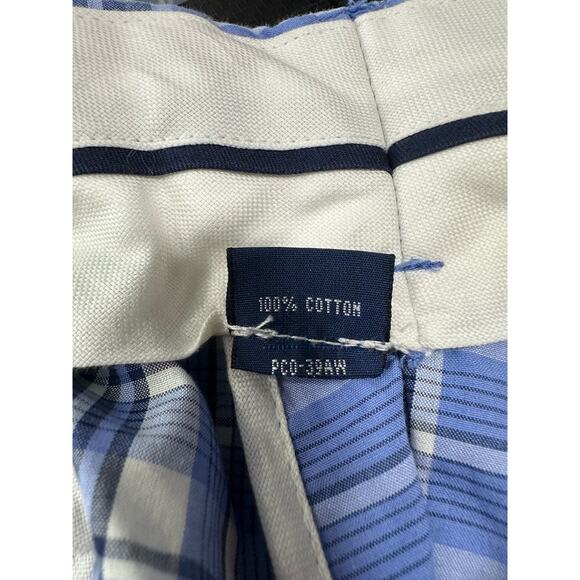 Polo Ralph Lauren Golf Plaid Shorts Blue Size 38 Cotton Preppy - Picture 7 of 10